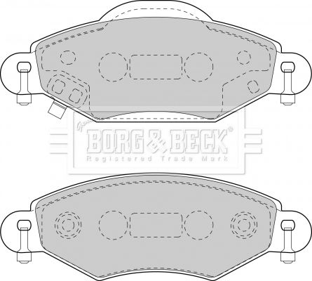 BORG & BECK Комплект тормозных колодок, дисковый тормоз BBP1808